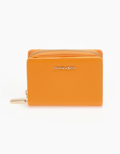Γυναικείο πορτοφόλι με μαγνητικό κούμπωμα - Πορτοκαλί